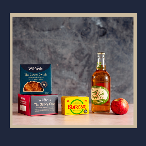 Wilfreds Pies: The Gower Cwtch and Saucy Cow with ingredient partners