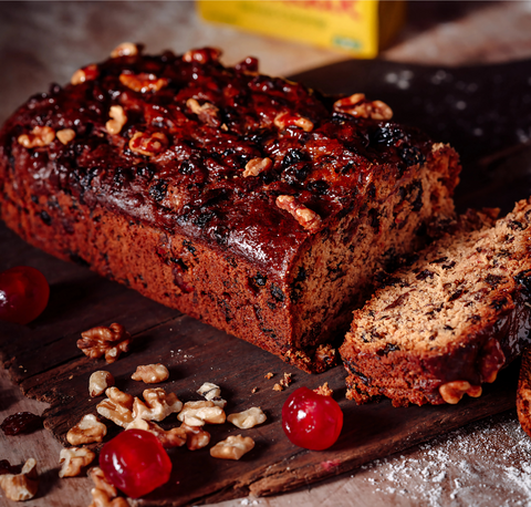 Traditional Fruit Cake with Cherries & Walnuts