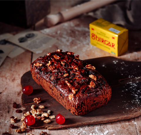 Traditional Fruit Cake with Cherries & Walnuts