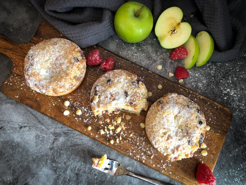 Apple & Raspberry Crumble Tart