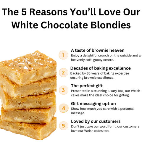 Luxury White Chocolate Blondies