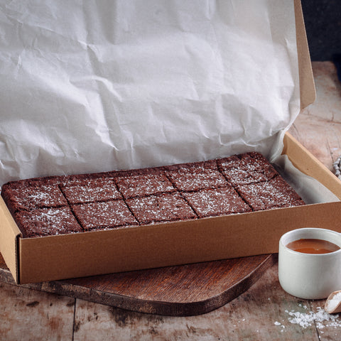 Salted Caramel Luxury Brownies Catering Box (15 Pack)