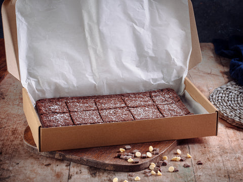 Luxury Milk & White Chocolate Chip Brownies -  Catering Box (15 Pack)