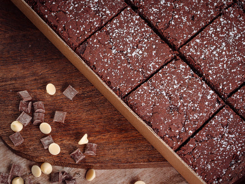 Luxury Milk & White Chocolate Chip Brownies -  Catering Box (15 Pack)
