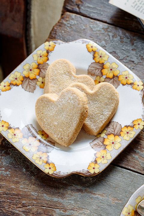 Heart Shaped Shirgar Butter Shortbread Biscuits