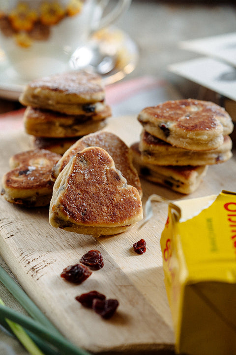 Heart Shaped Shirgar Butter Welsh Cakes