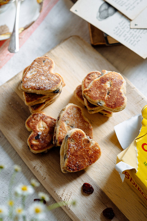 Heart Shaped Shirgar Butter Welsh Cakes