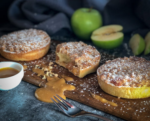 Apple & Caramel Crumble Tart