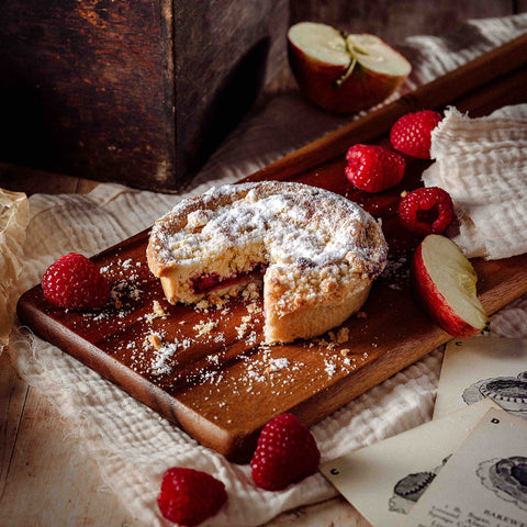 Apple & Raspberry Crumble Tart