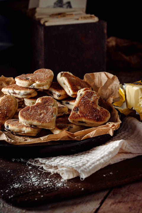 Heart Shaped Shirgar Butter Welsh Cakes