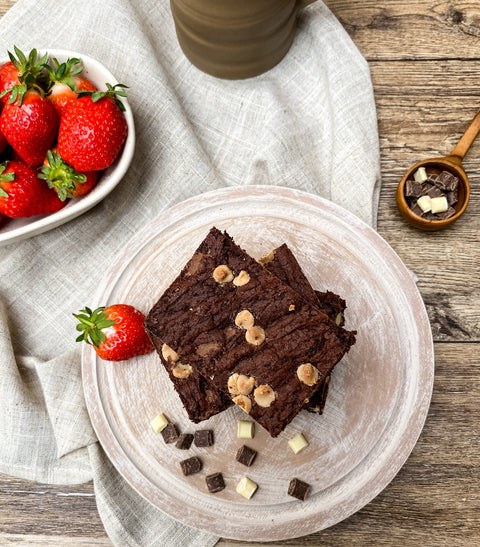 Luxury Milk & White Chocolate Chip Brownies