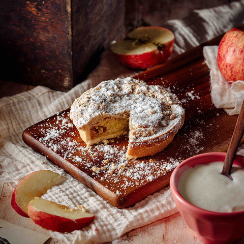 Apple & Caramel Crumble Tart