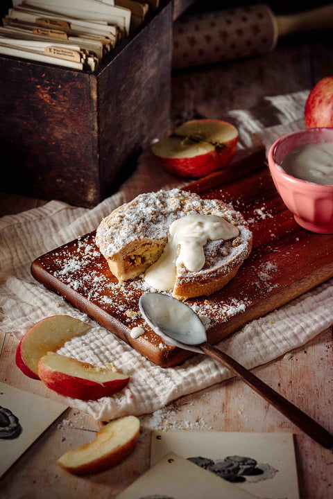 Apple & Caramel Crumble Tart