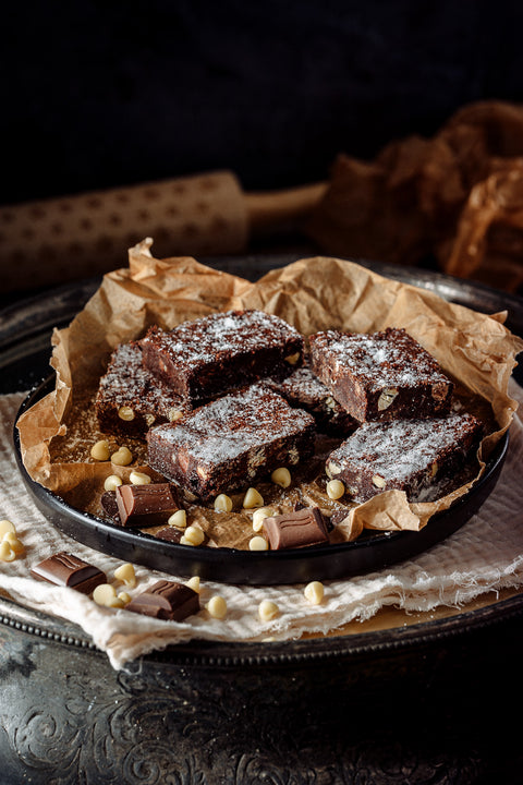 Luxury Milk & White Chocolate Chip Brownies