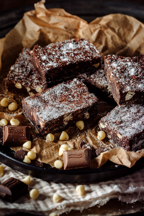 Luxury Milk & White Chocolate Chip Brownies